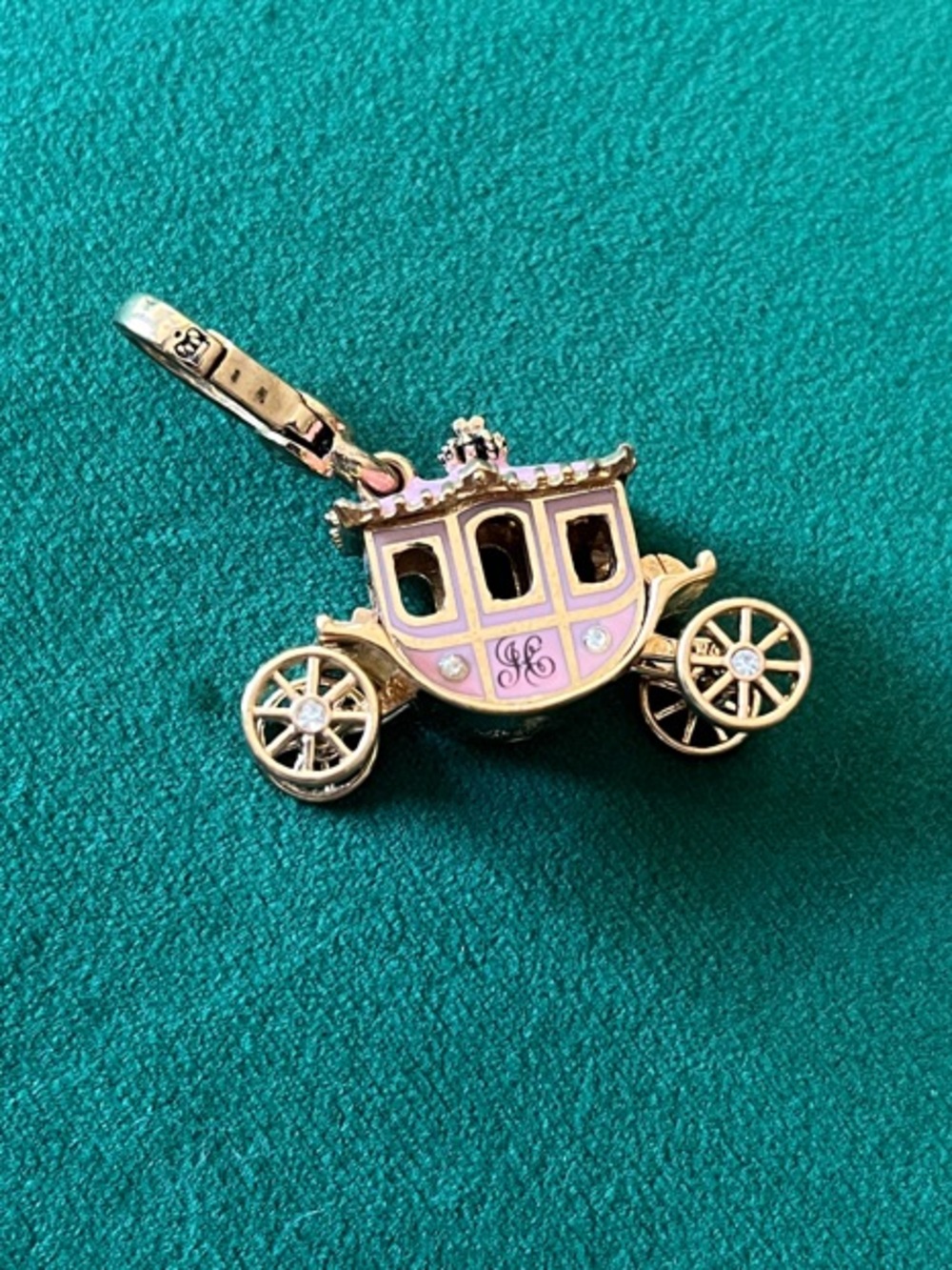 Juicy Couture Gold and Pink Carriage Charm